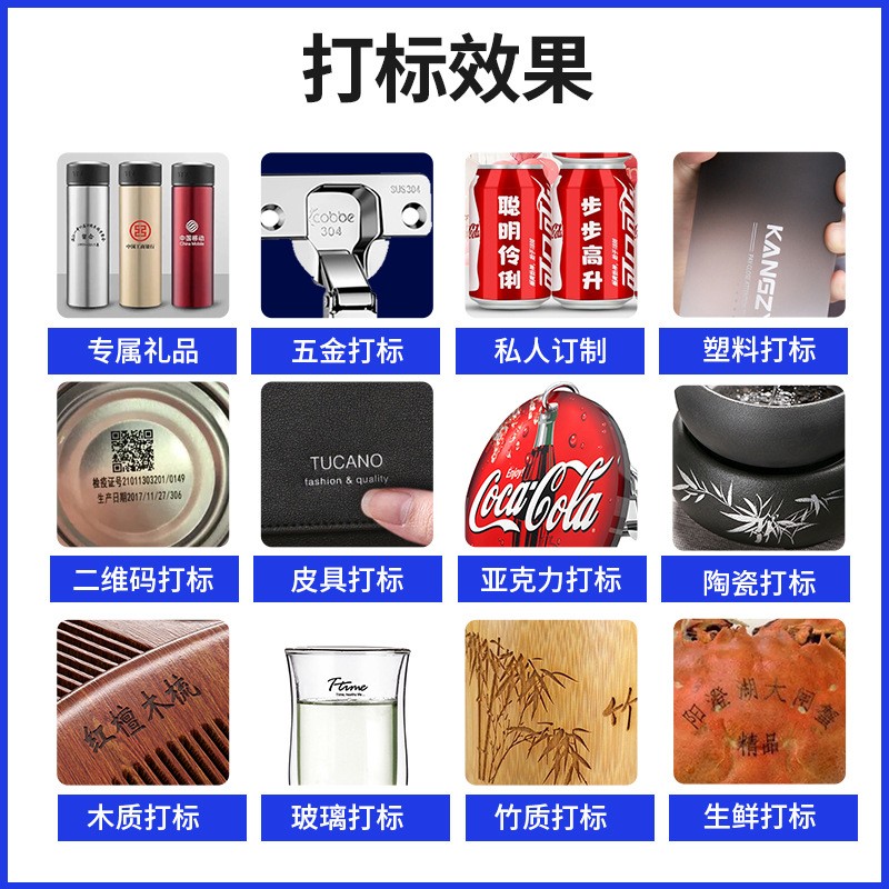 激光打标机光纤台式小型全自动手持定制便携式金属打码刻字雕刻机图2