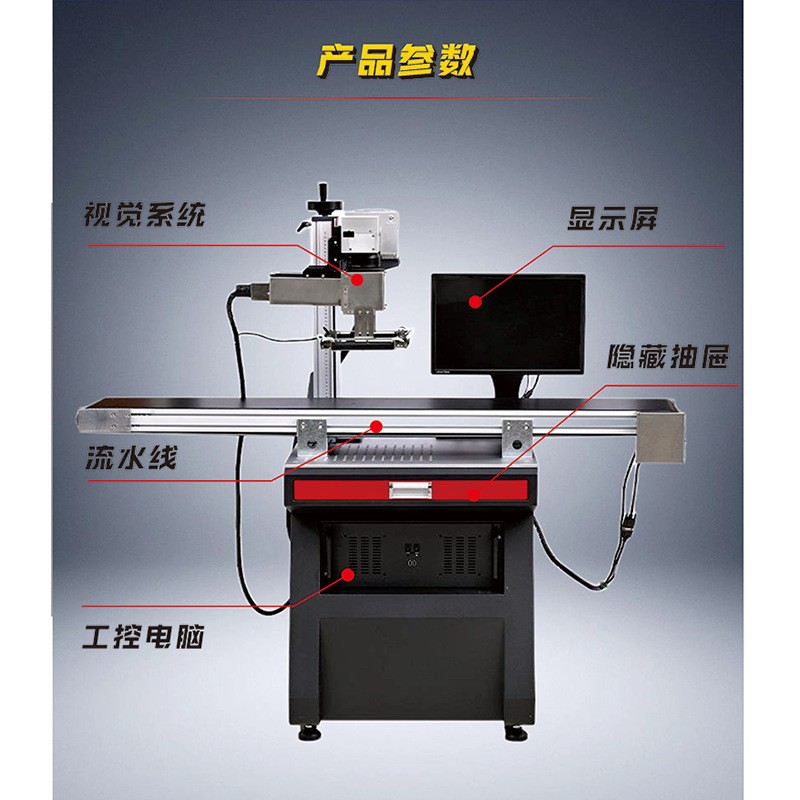 批发CCD视觉自动定位高精紫外激光打标机充电器外壳塑料镭雕机图2