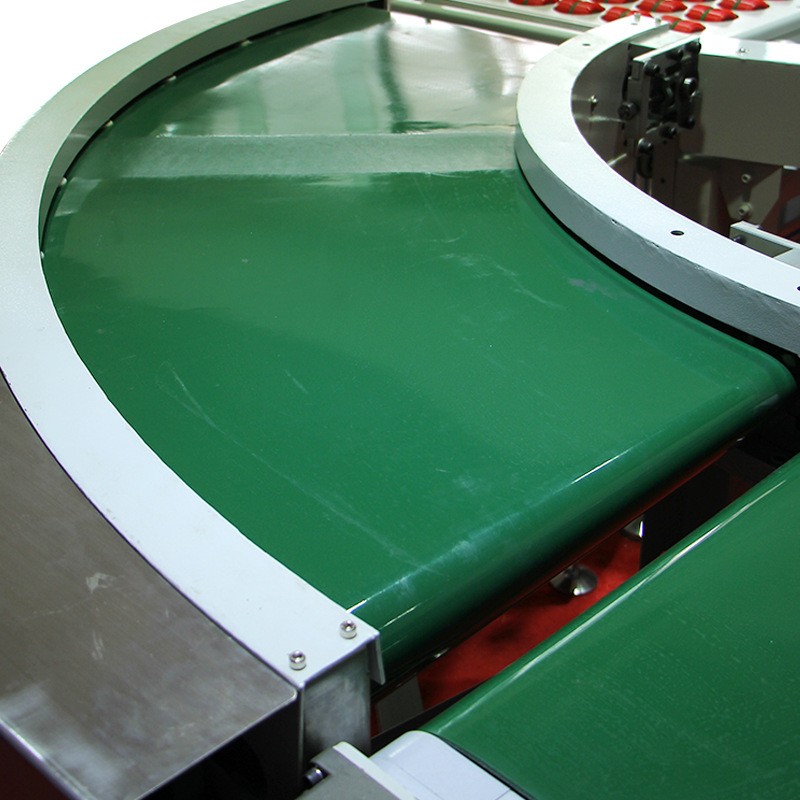 绿色PVC90度180度 转弯机输送带厂家直供转弯机转弯输送皮带
