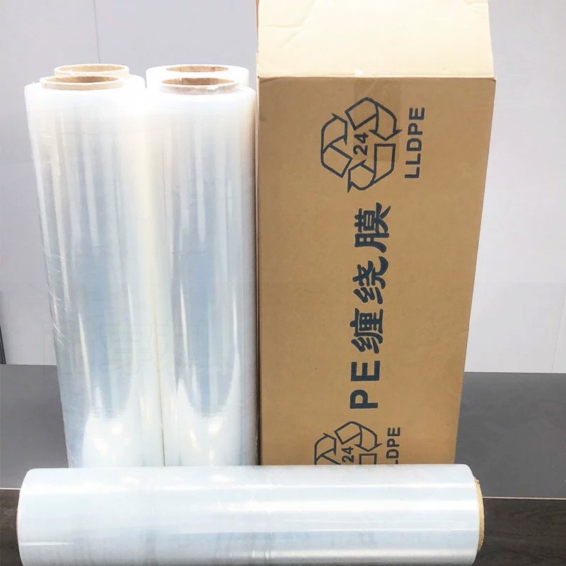 PE拉伸膜缠绕膜50CM塑料薄膜工业保护打包装围大卷保鲜 膜厂家批发图4