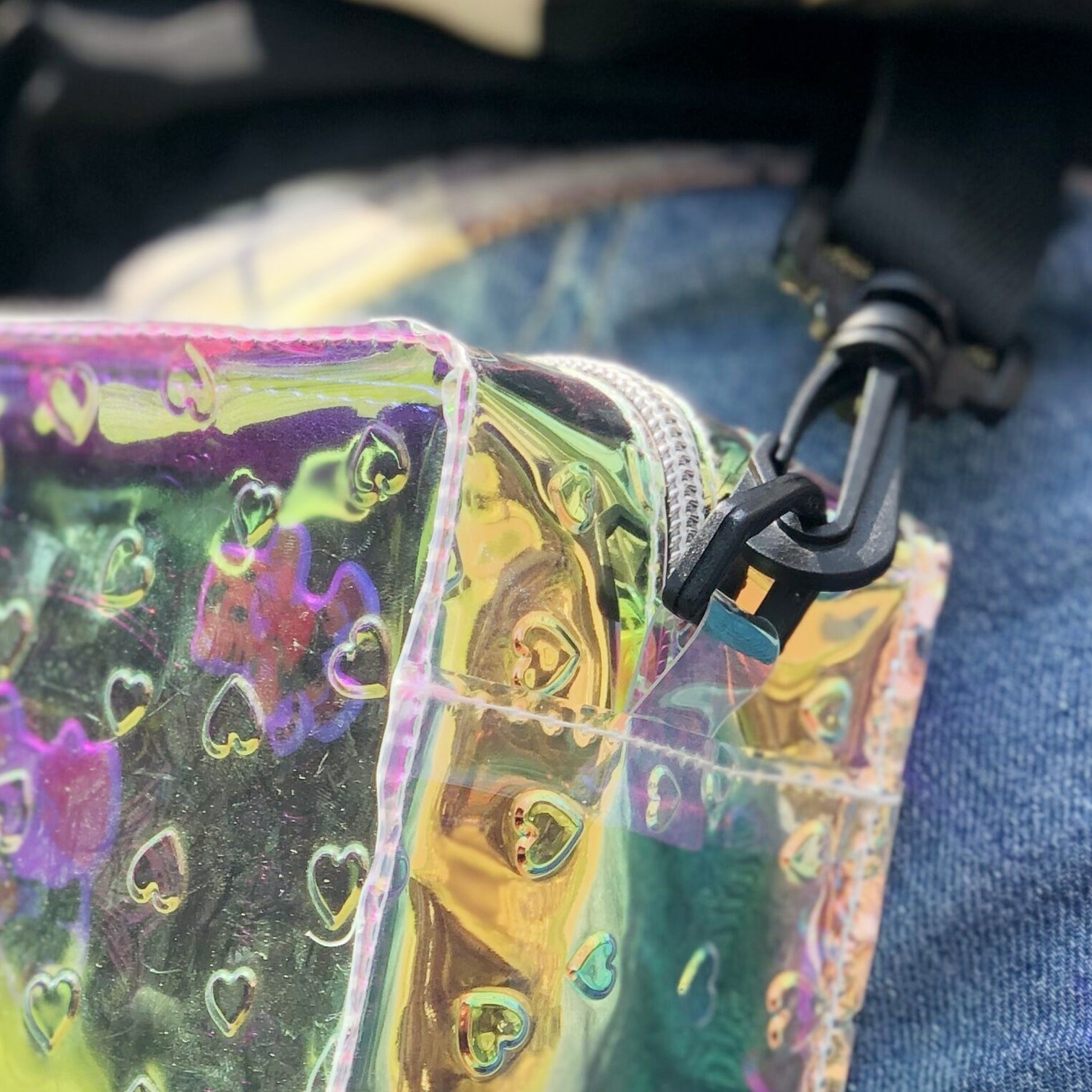 龙港女式儿童挎包pvc单肩手提幻彩斜跨包PVC透明手提包镭射小包图3