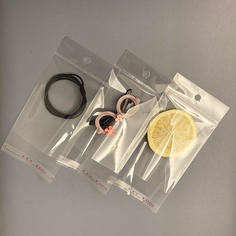 厂家现货opp卡头袋 塑料包装袋 挂孔饰品耳环挂头袋自 粘袋可印刷图2