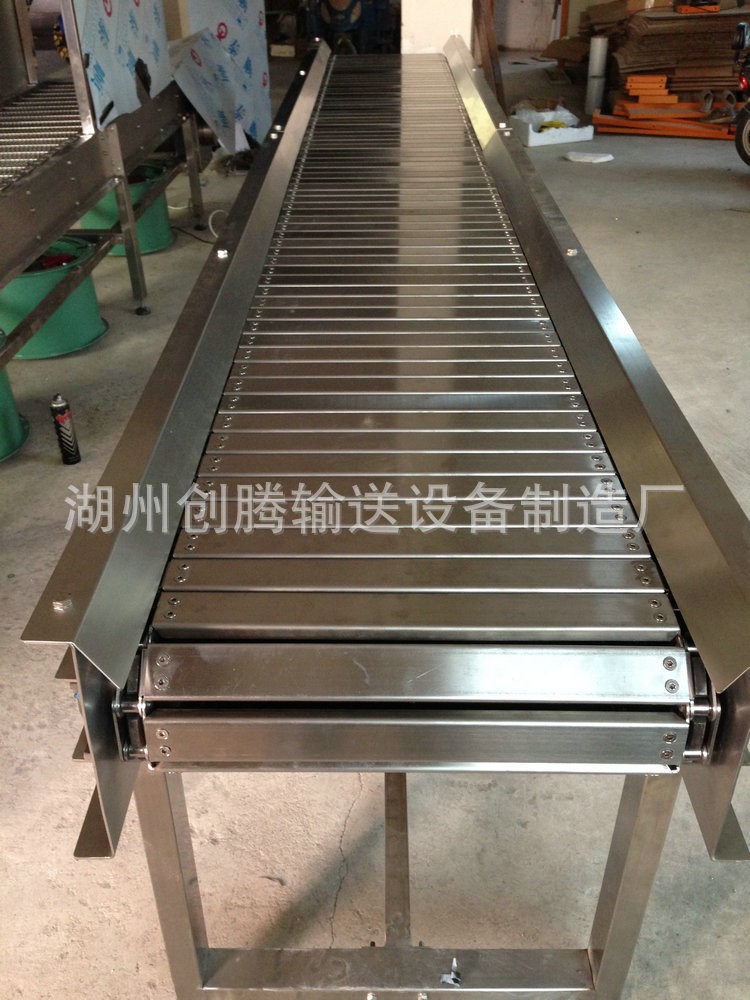 耐用不锈钢环形电动链板输送机 移动式小型动履带链板物流输送机图5