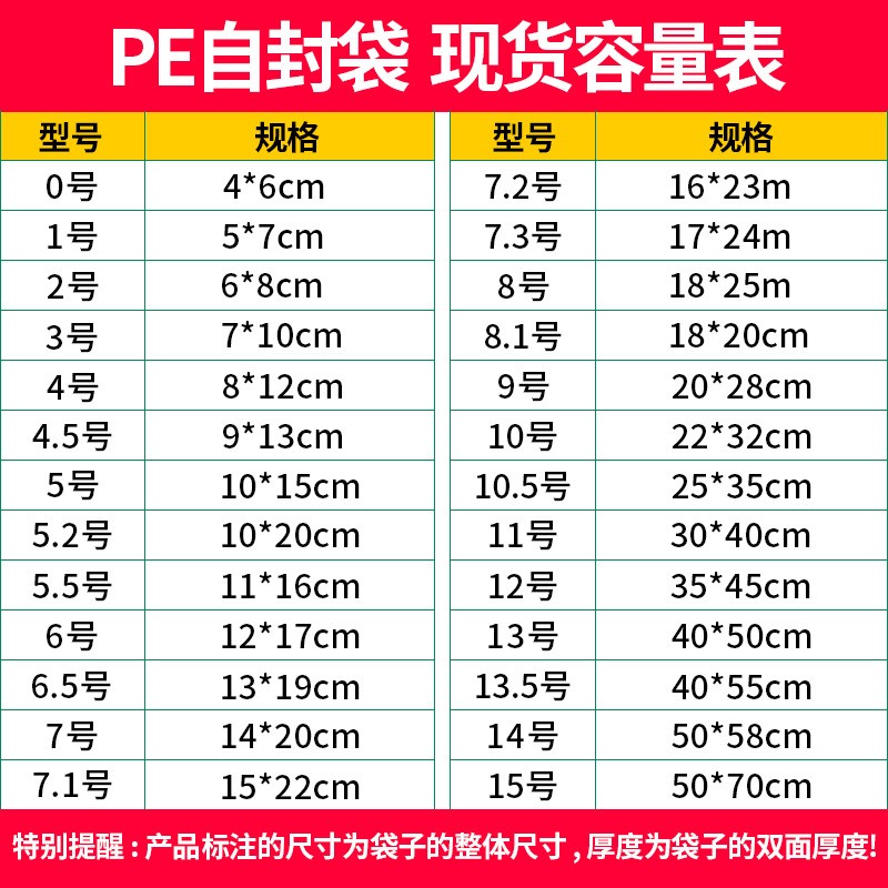 pe袋子包装密封袋印刷logo 加厚塑料袋子透明自封袋包装袋批发图4