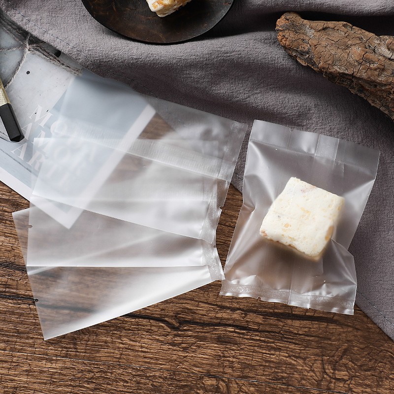 厂家直销磨砂白袋手工曲奇饼干机封袋 磨砂加厚雪花酥包装袋100只图4