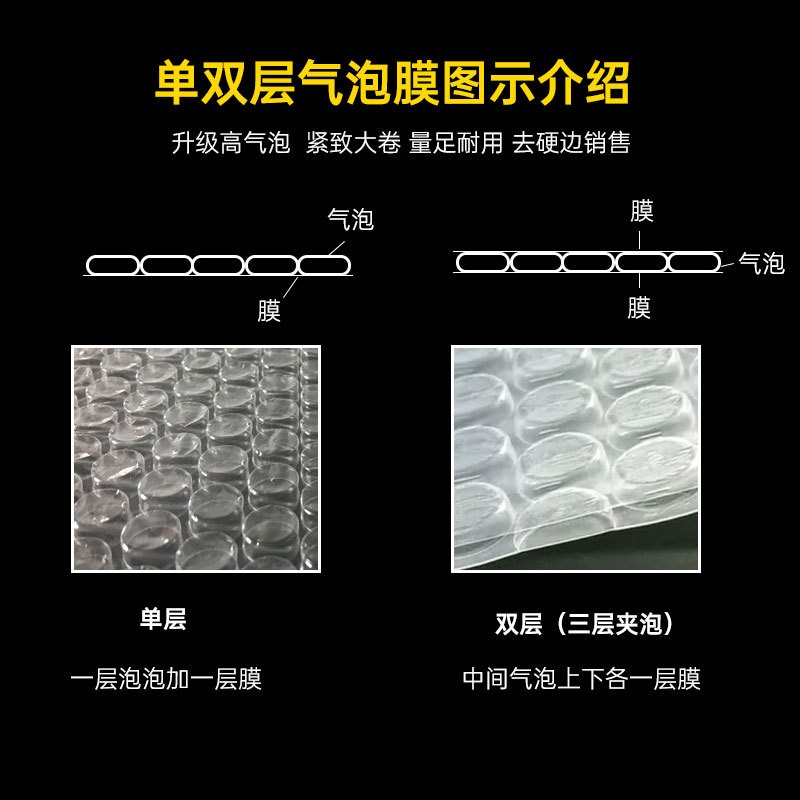 气泡膜快递打包泡沫包装气泡卷防震泡泡纸批发30 50cm加 厚气泡垫图4