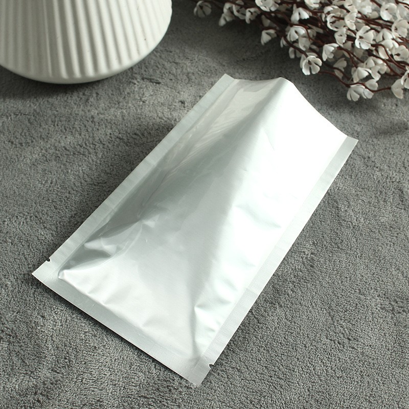 纯铝平口袋 三边封袋铝箔茶叶袋 药材包装袋 食品级真空袋 粉末袋图2