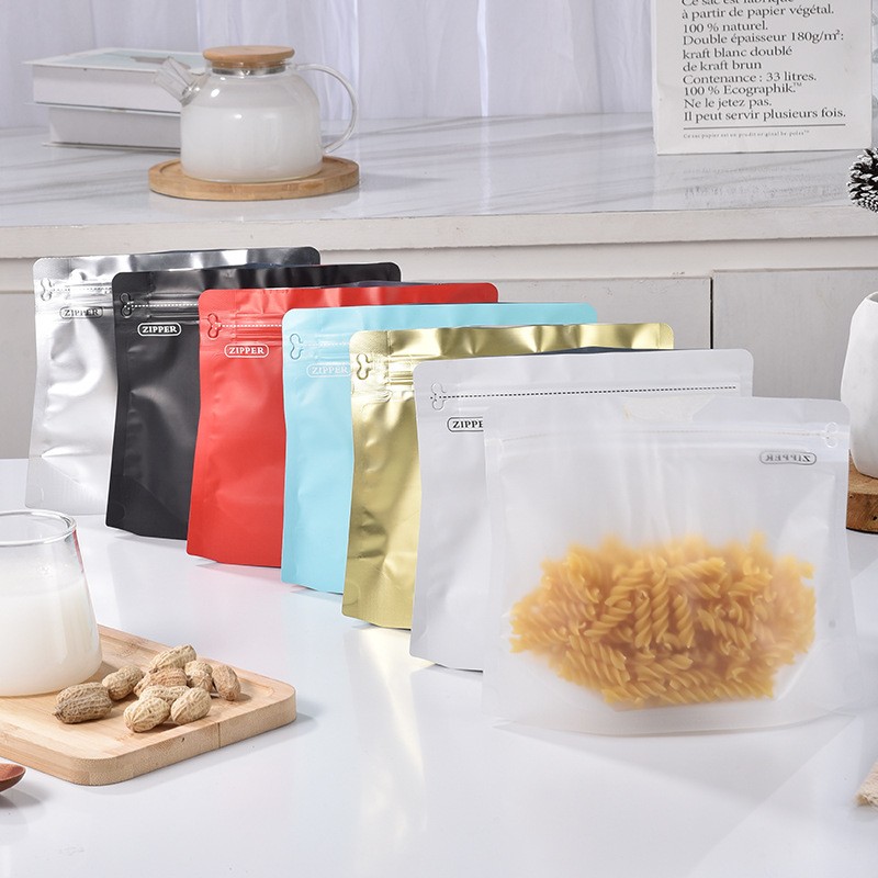 现货钻石自立异型易撕拉链袋通用咖啡包装袋气阀食品自封包装袋图3