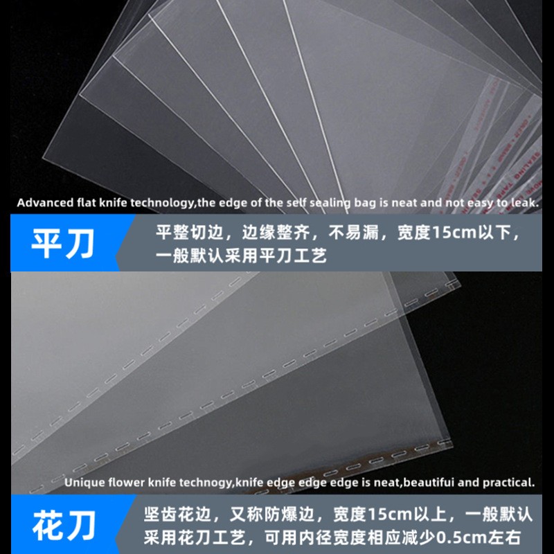现货opp自粘袋塑料透明封口袋饰品包装袋卡头袋印刷袋自 黏袋批发图4