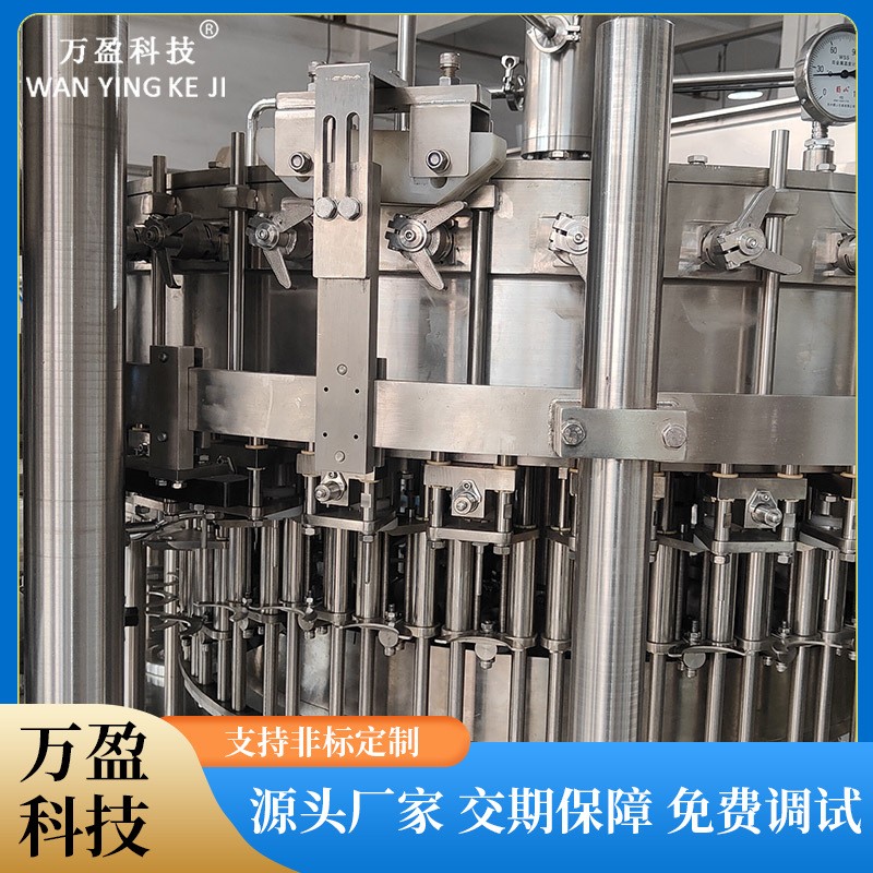 三合一果汁灌装机 玻璃瓶含气果汁灌装设备 液体饮料灌装机图2