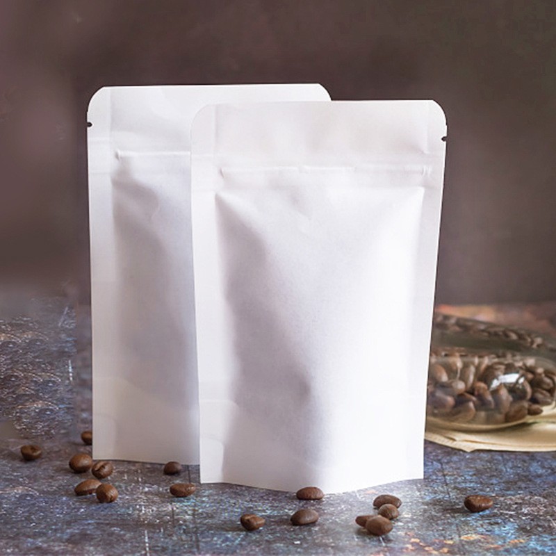 牛皮纸咖啡袋厂家咖啡豆带气阀包装袋 铝箔八边封茶叶咖啡包装袋图4