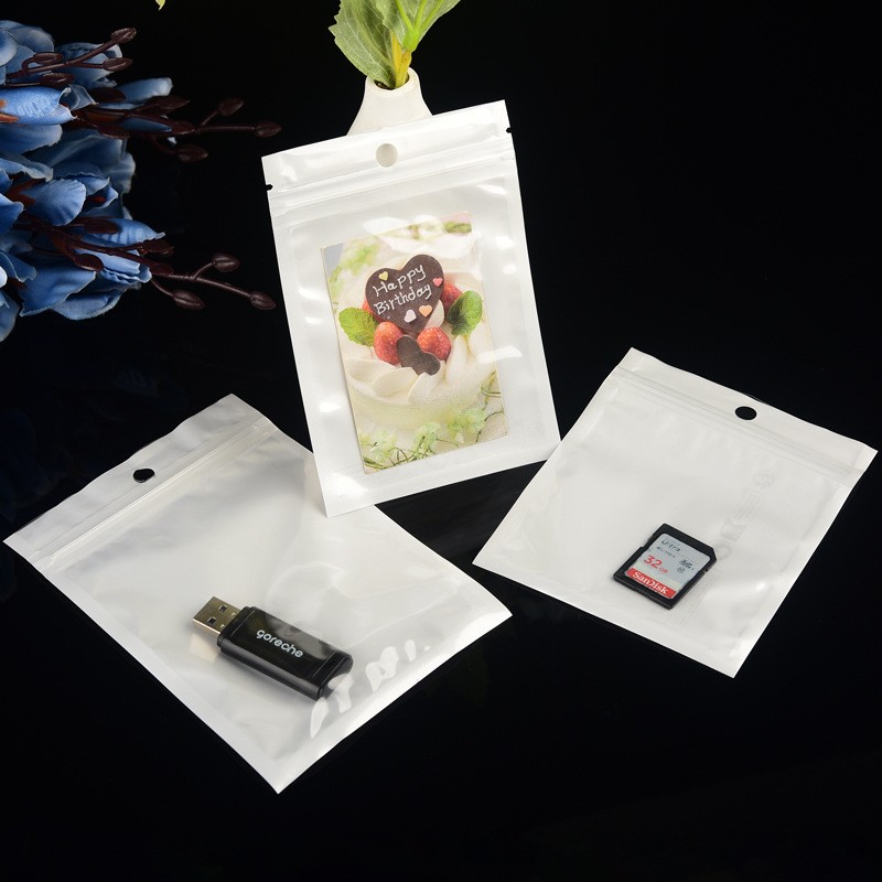 跨境环保标志印刷包装袋塑料密封口袋子透明阴阳珠光袋P P5自封袋图3