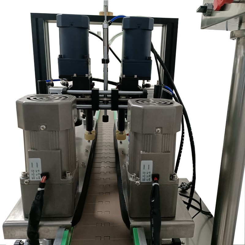 直线式塑料瓶灌装旋盖机全自动高速螺纹盖搓盖机日化真空拧盖设备图3