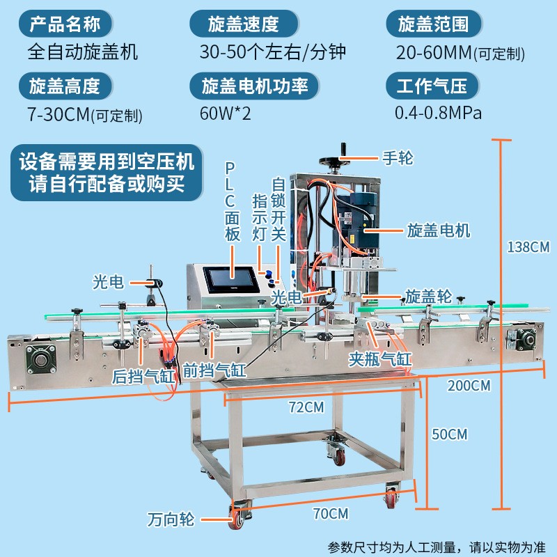 全自动旋盖机流水线螺纹盖泵头盖拧盖机塑料瓶饮料瓶鸭嘴盖搓盖机图2