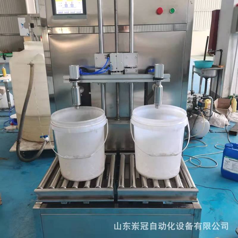 双头称重式灌装机 油类饮料液体灌装机 洗手液消毒水灌装机图3