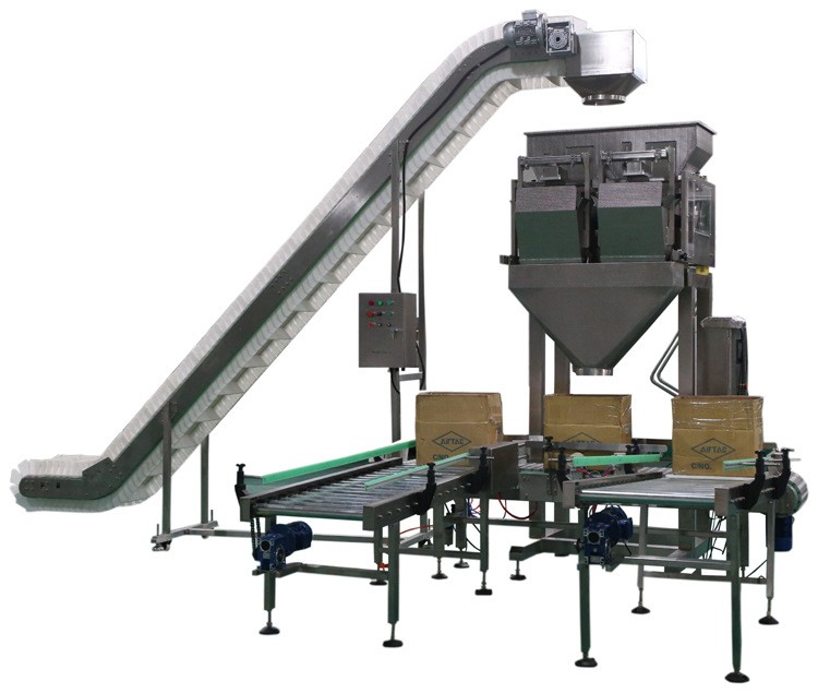 炜麟小颗粒坚果5-20KG大重量全自动喂料定量充填装箱包装生产线图3