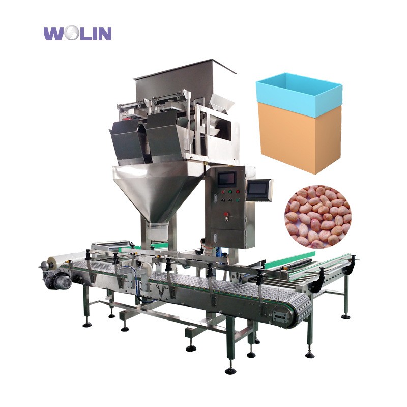 炜麟小颗粒坚果5-20KG大重量全自动喂料定量充填装箱包装生产线图4