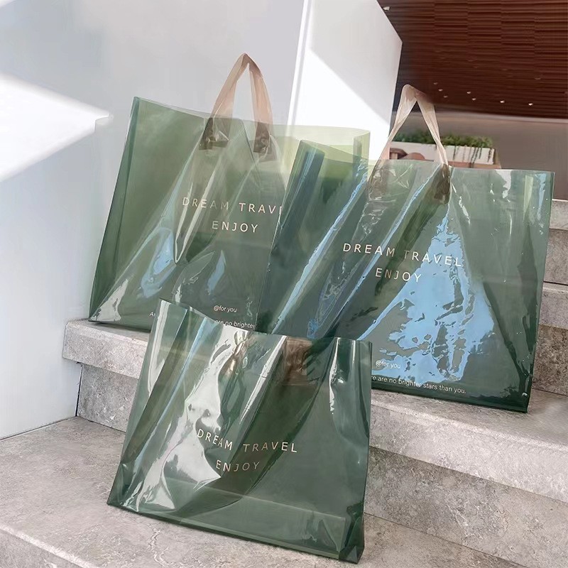 现货防水绿色透明手扣现货通用包装新料烘培塑料袋服装店 袋子批发图4