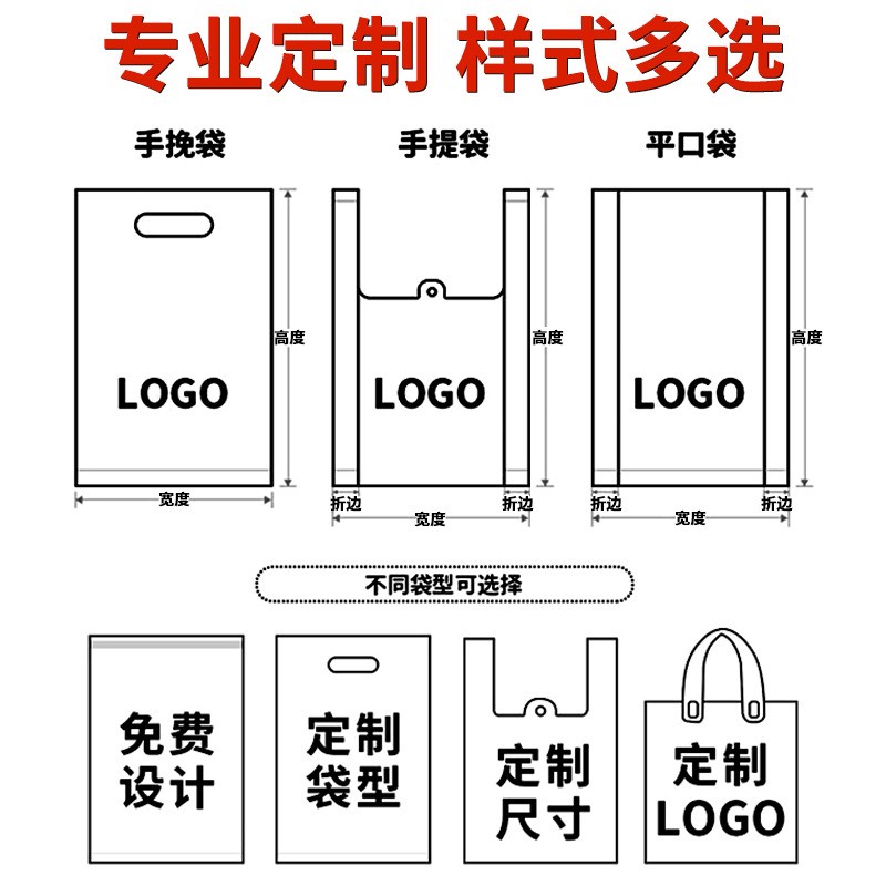 春节新年年货包装送礼袋子礼品袋红色加厚喜庆节日婚宴手提塑料袋图4