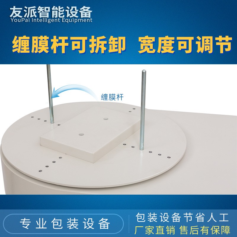 友派DBC800半自动缠绕机电商物流出口绕膜包装机裹包机薄膜打包机图2