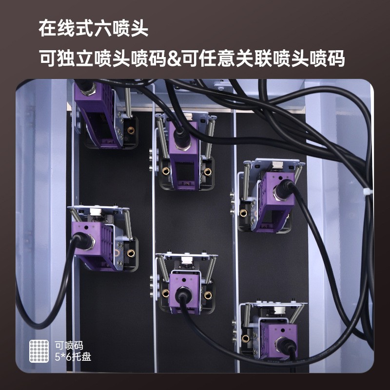 全自动流水线六喷头鸡蛋喷码机打生产日期图形流水线在线打码机图4