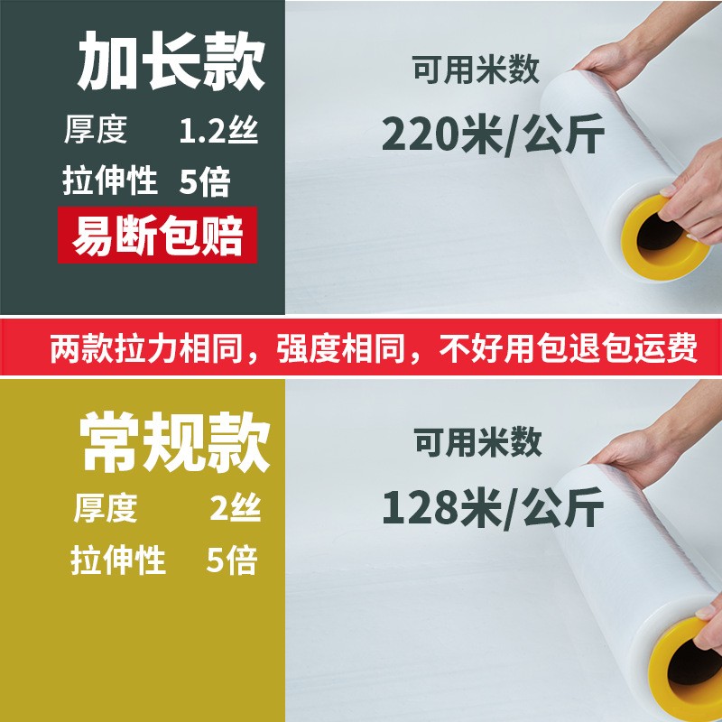 厂家批发缠绕膜拉伸膜塑料薄膜pe透明宽50cm工业打包膜围膜包装膜图2