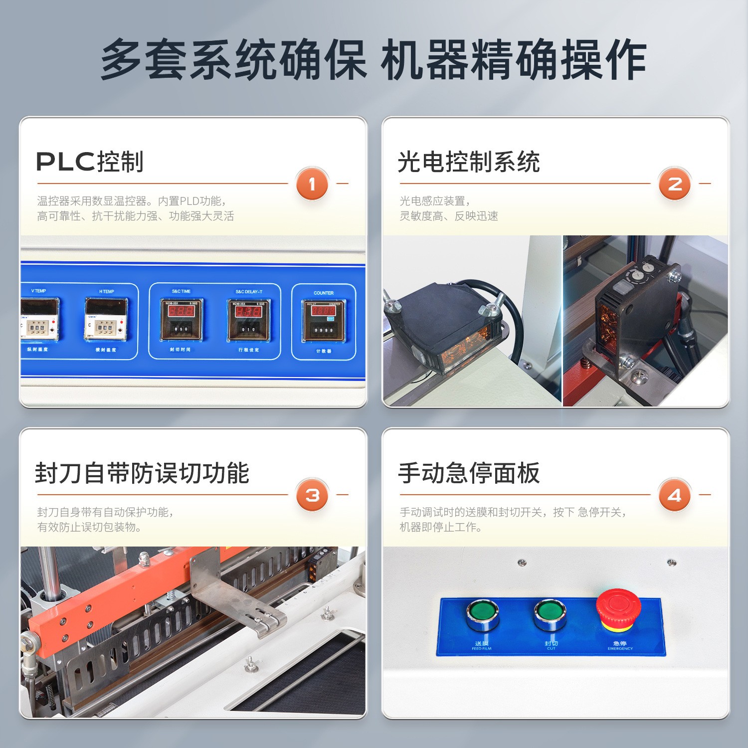 罡风全自动封切机塑封机热缩膜套袋封口高速边封机热收缩 膜包装机图4