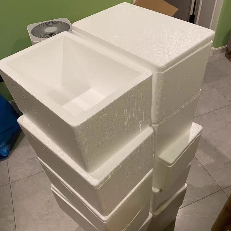 厂家四号箱保温保冷食品水果生鲜冷冻快递外卖白色泡沫箱大量批发图4