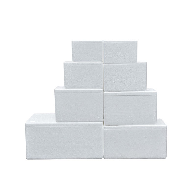 厂家四号箱保温保冷食品水果生鲜冷冻快递外卖白色泡沫箱大量批发图5