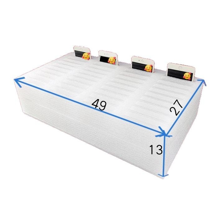 珍珠棉手机收纳盒白色泡沫班级会议桌面摔置物多格管理盒 防摔抗压图5