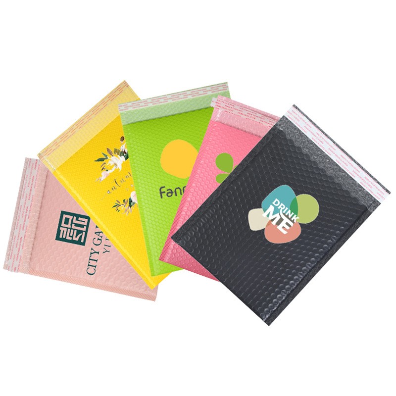 彩色哑光共挤膜气泡信封袋厂家批发印刷LOGO服装打包泡 沫袋快递袋图5