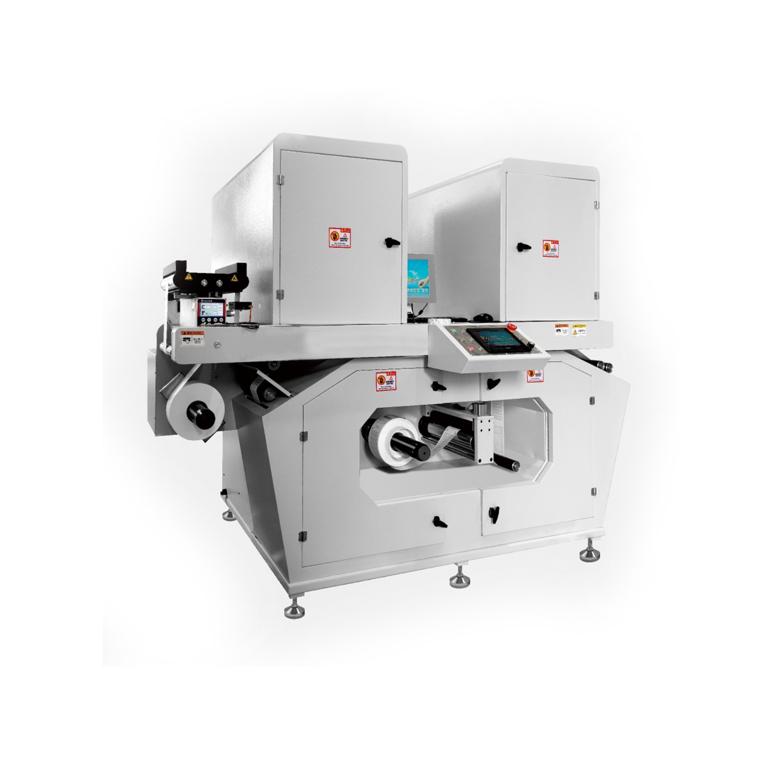 彩色布标机 水洗标印刷机 洗水唛打 双面图案、二维码、流水号图4