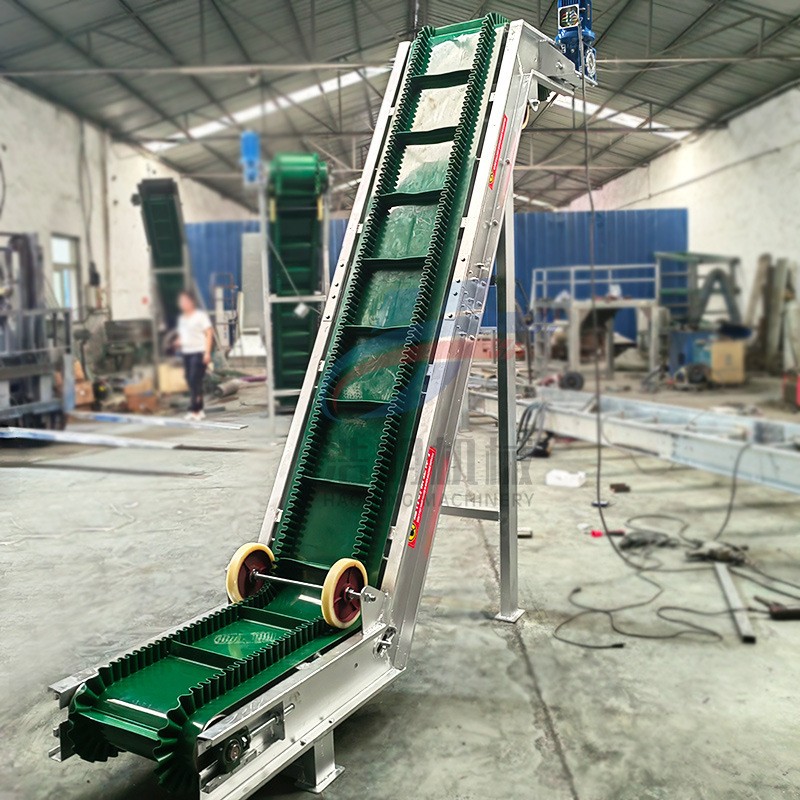 小型皮带式上料机裙边爬坡传送带PVC皮带输送机可做进料斗移动轮图4